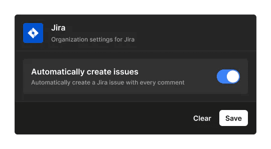 A screenshot of a Jira issue template